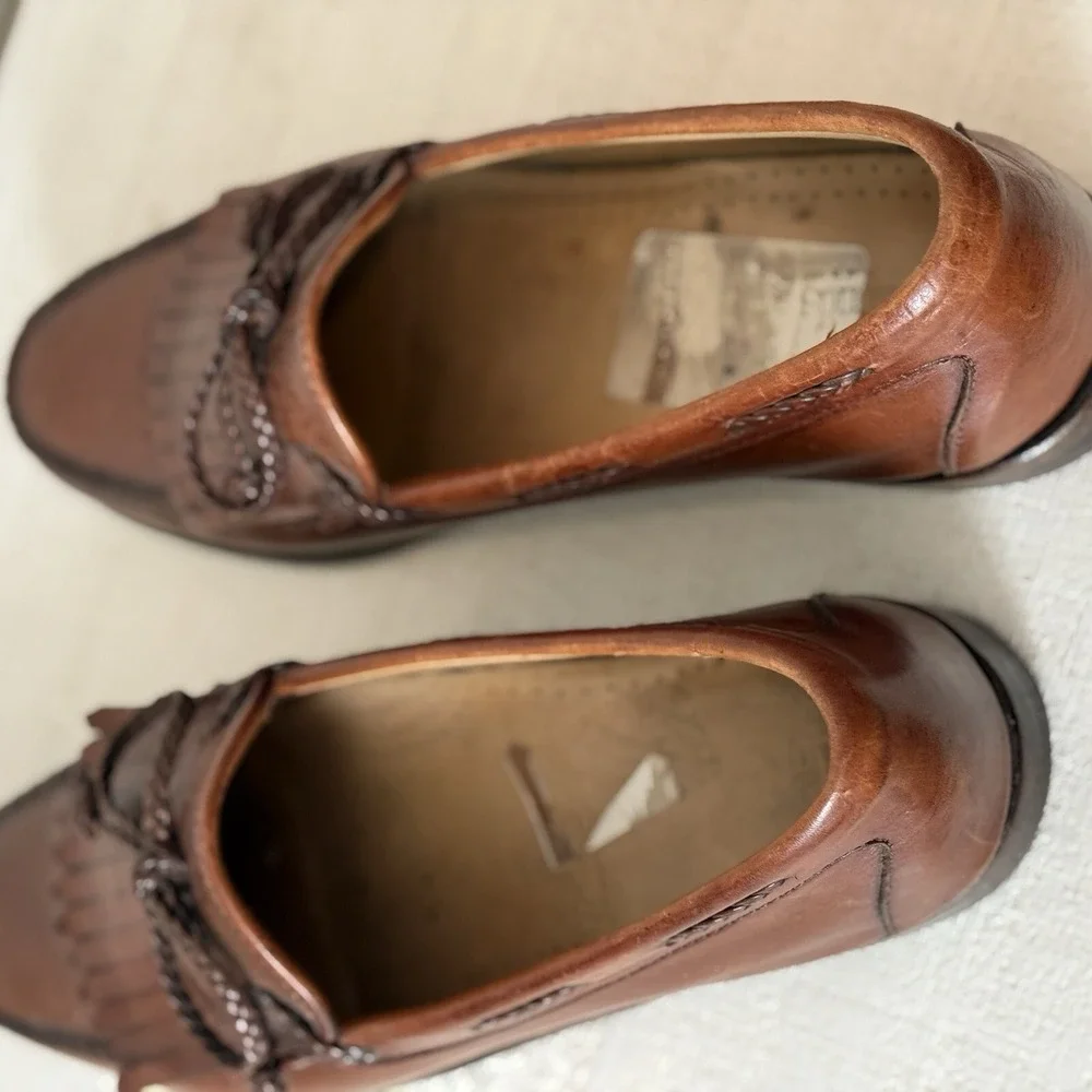 Allen Edmonds Shoes Nottingham TAN LEATHER MOCCASIN Size 8.5
